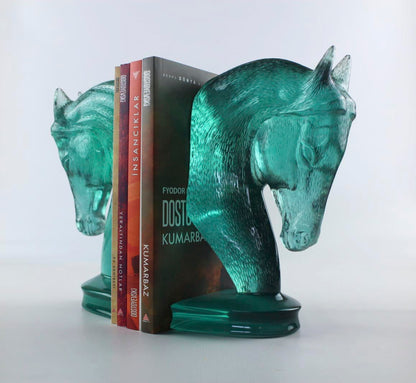 Horses Book Holder Resin Figure, Modern Epoxy Home Decor